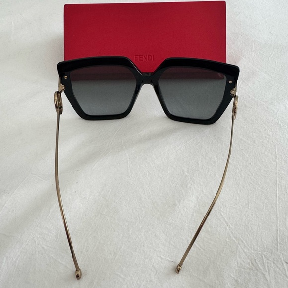 Fendi Black Square Sunglasses - Picture 3 of 4